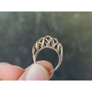 925 Sterling Silver Filigree Statement Ring, SIZE US 5.25 Vintage